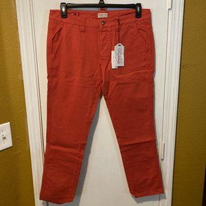 TrueNYC women's size 30 flame orange back cargo pocket ANNE Manhattan crop pants